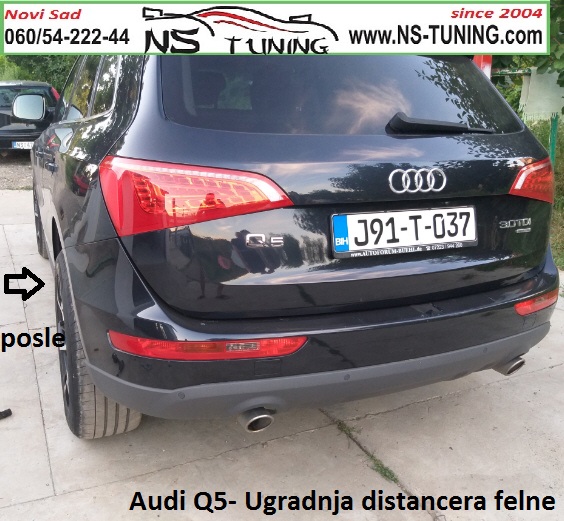 audi q5 distanceri felne 5x112 66.5 15mm 20mm duzi sraf 14x1.5 48mm ugradnja novi sad tuning